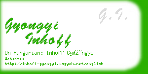 gyongyi inhoff business card